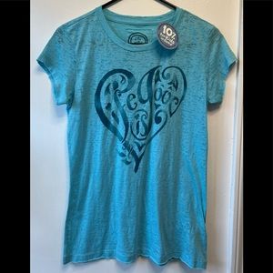 Blue T-shirt. Life is good. NEW with tags.